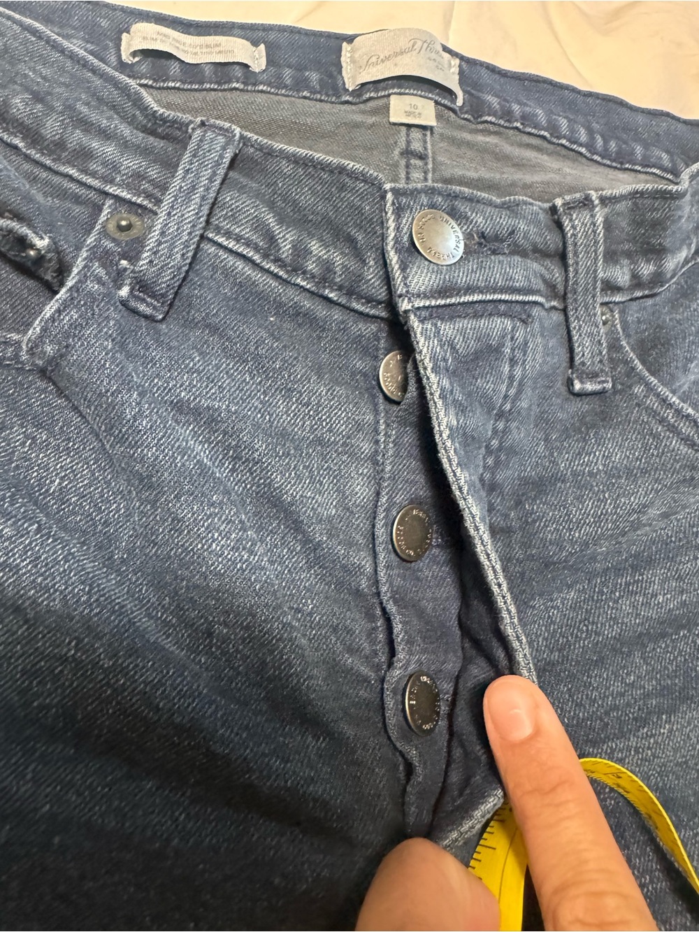 Universal thread Mid Rise Slim Jeans Blue Denim 5Pocket Button Women’s 10 - Picture 5 of 6